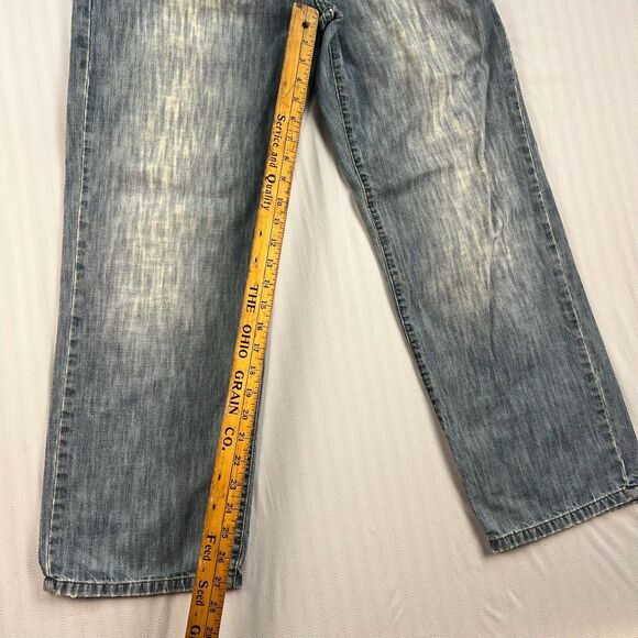 Calvin Klein Mens Light Weight Distressed Baggy Denim Jeans Size 33x30 Y2K - Picture 6 of 8